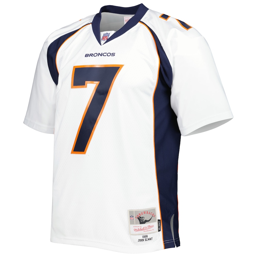 Denver Broncos John Elway Mitchell & Ness White 1998 Legacy Replica Jersey