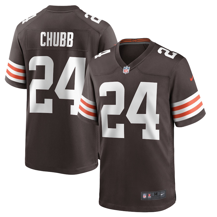 Cleveland Browns Nick Chubb Nike Brown Player Game Jersey