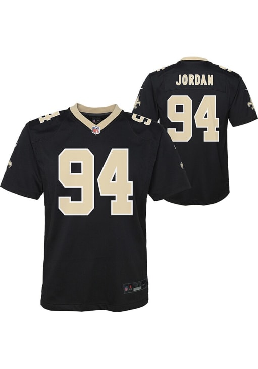 Cam Jordan New Orleans Saints Youth Black Nike Game Home Football Jersey