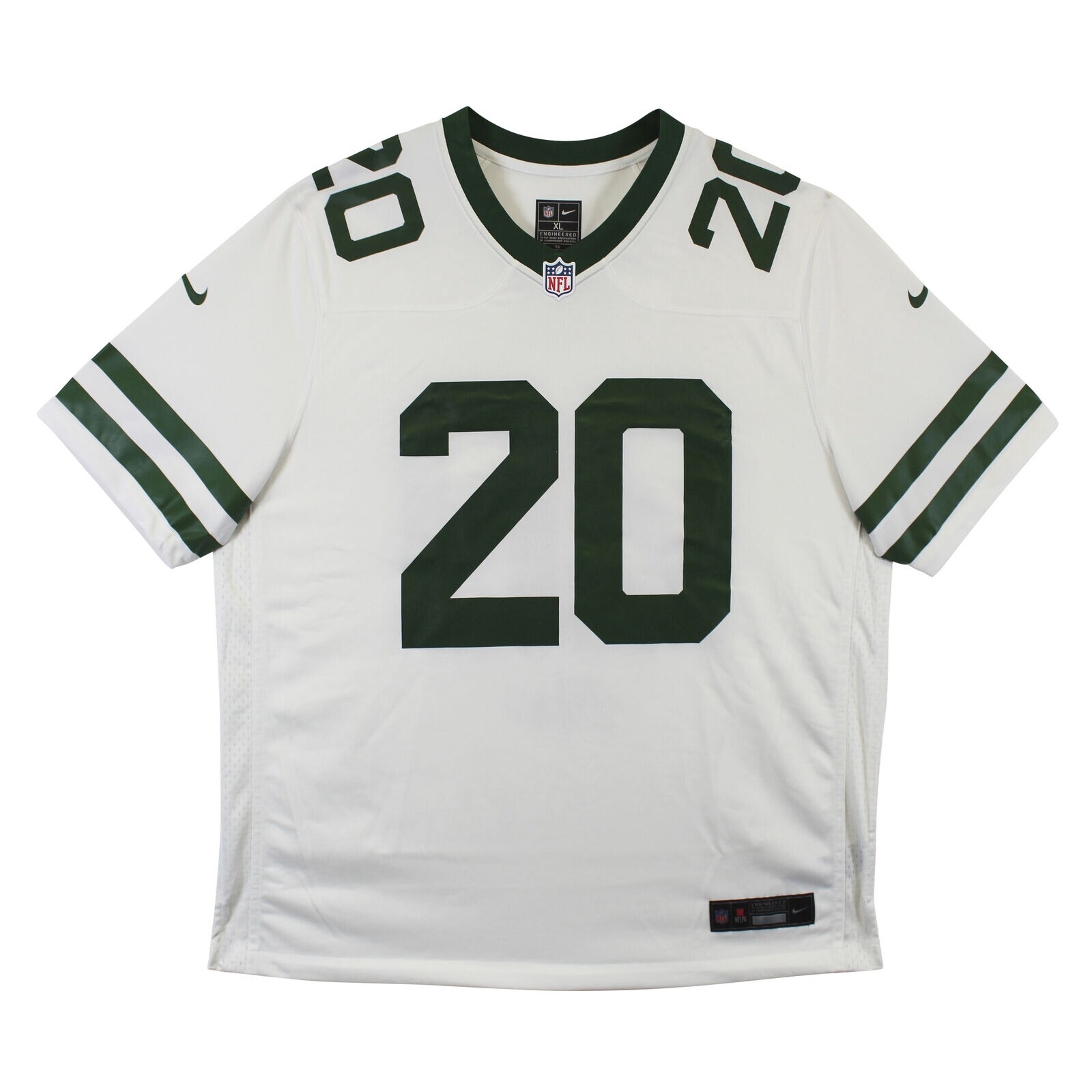 Jets Breece Hall Signed White Nike Game Jersey Autographed Fanatics