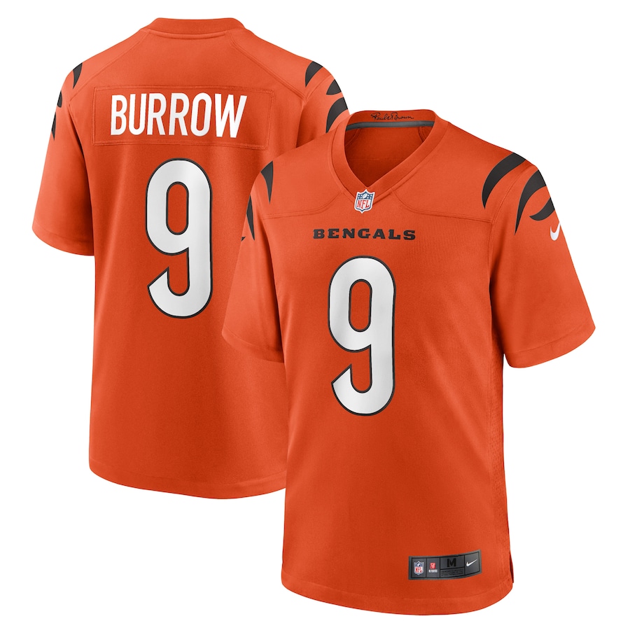 Cincinnati Bengals Joe Burrow Nike Orange Game Jersey