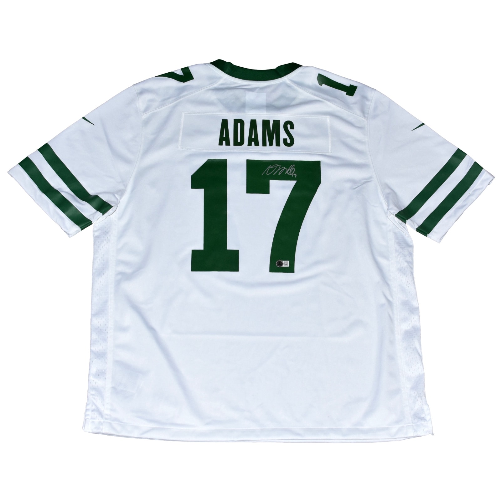 Davante Adams Autographed New York Jets #17 White Nike Jersey Beckett