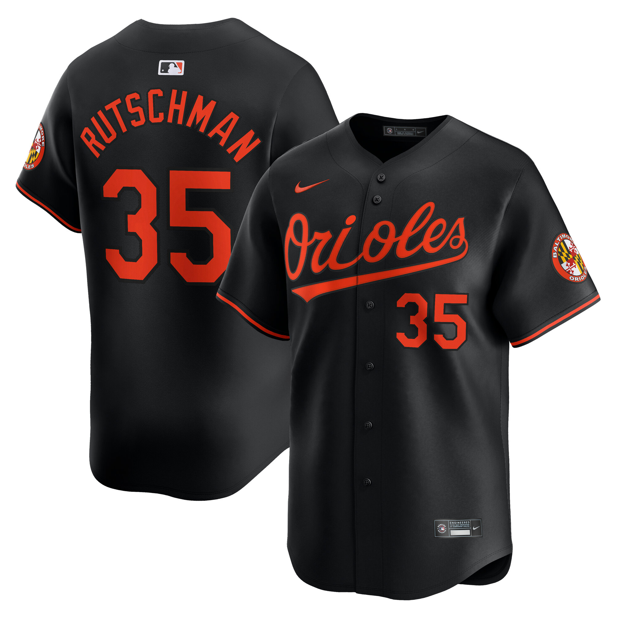 Baltimore Orioles Adley Rutschman Nike Black Alternate Limited Player Jersey