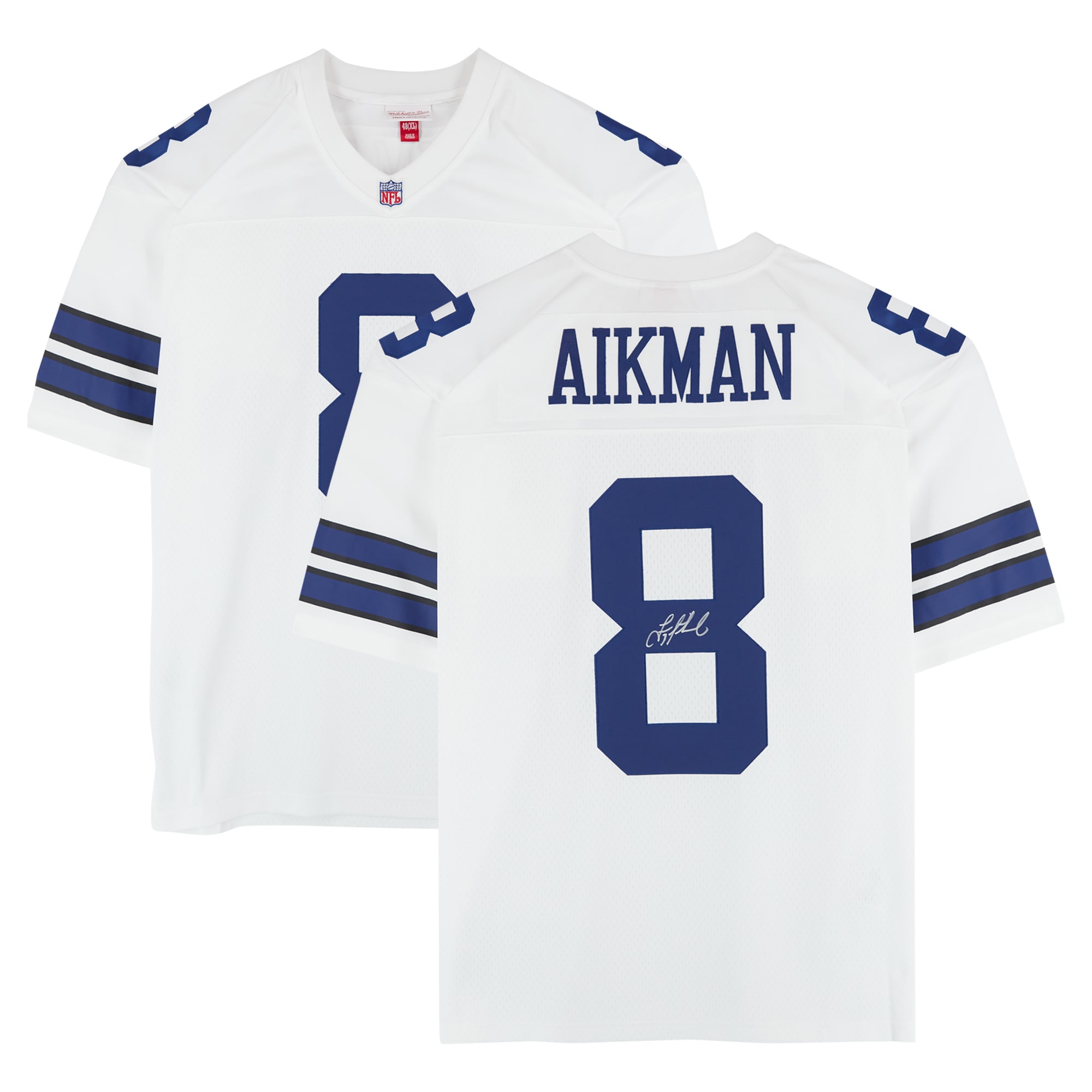 Troy Aikman Dallas Cowboys Autographed 1992 White Legacy Jersey