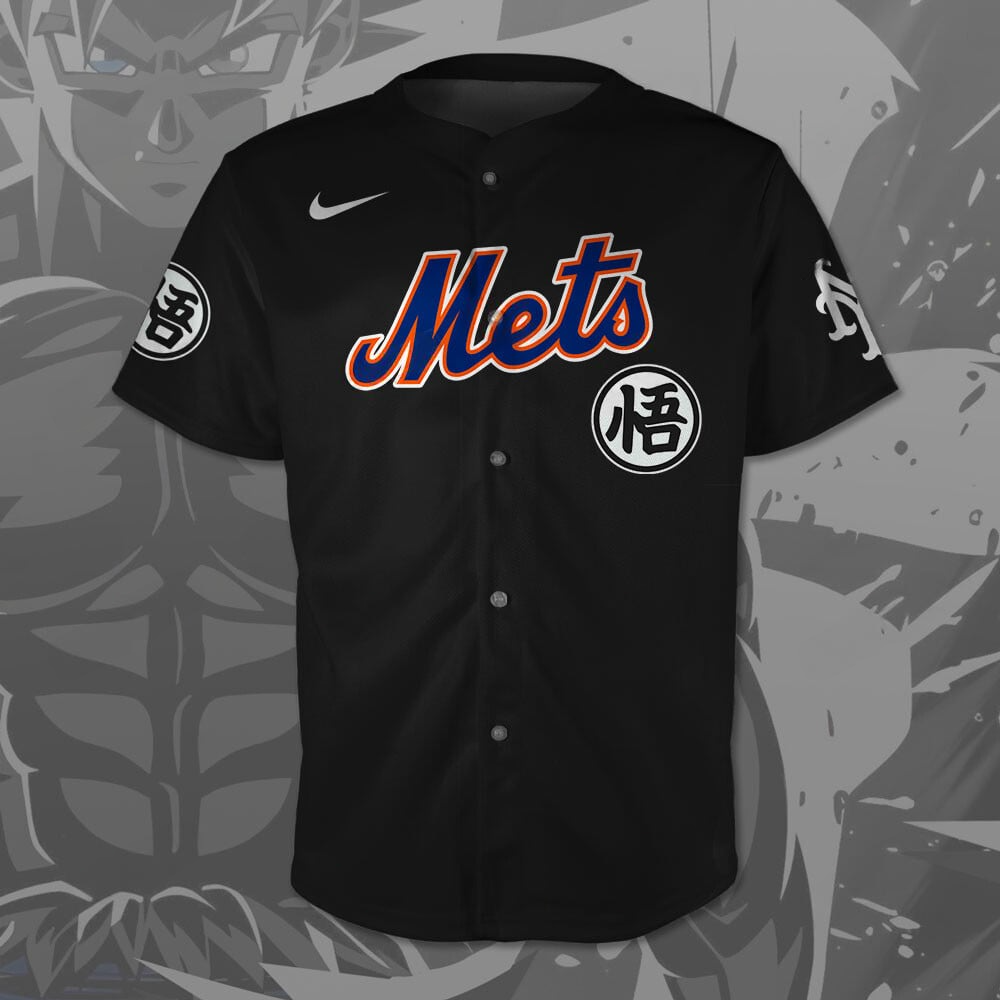 New York Mets x Dragon Ball Saiyan Spirit MLB Anime Baseball Jersey