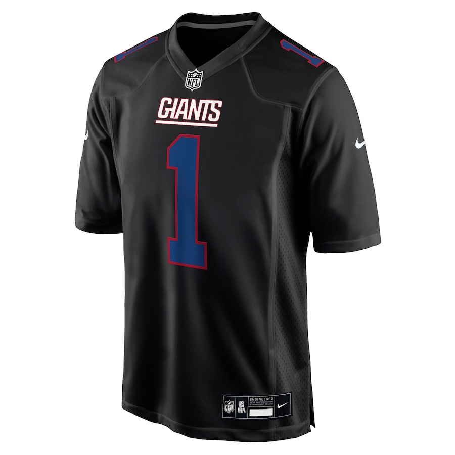 Malik Nabers New York Giants Nike Fashion Jersey – Carbon Black