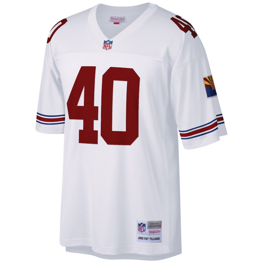 Arizona Cardinals Pat Tillman Mitchell & Ness White Big & Tall 2000 Retired Player Replica Jersey