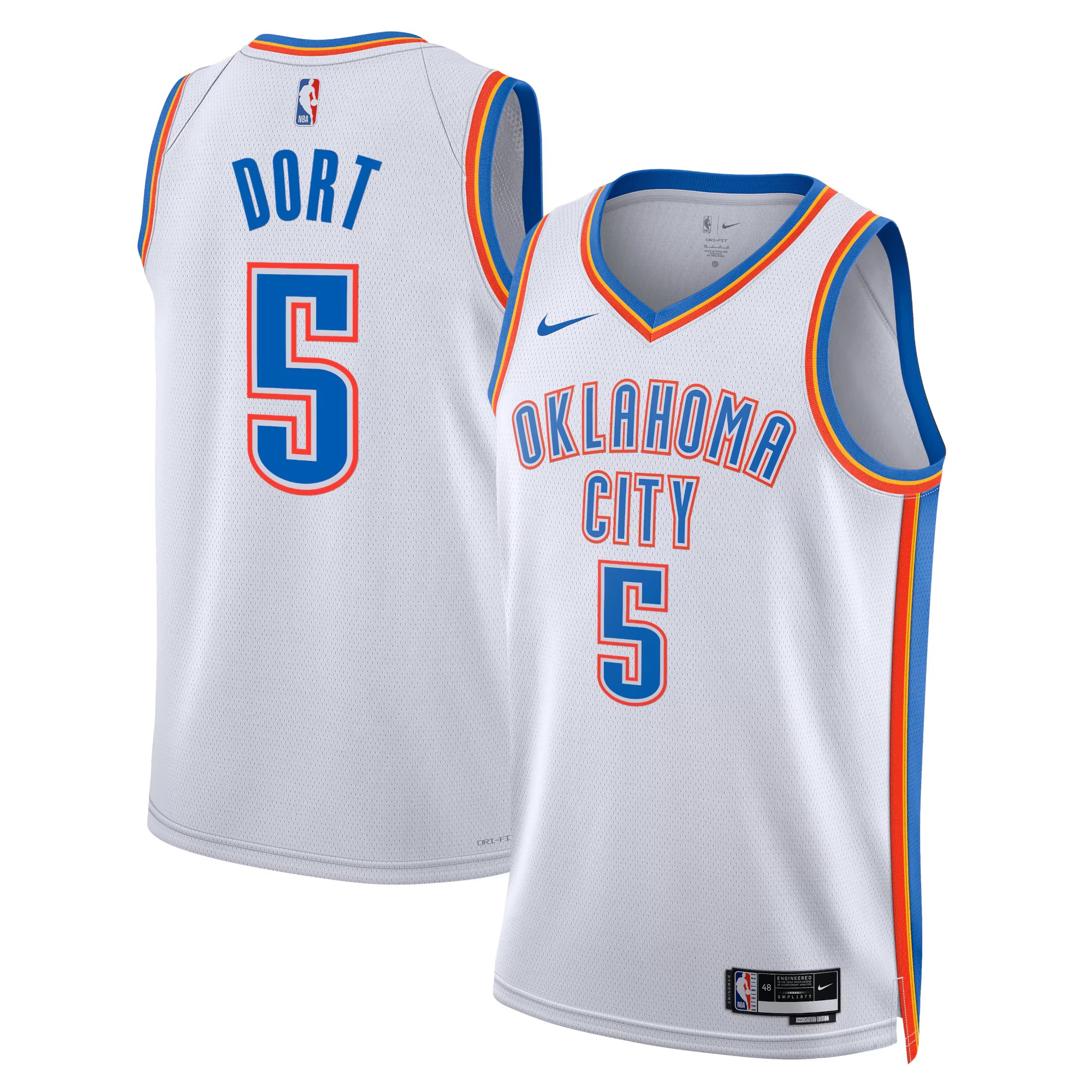 Oklahoma City Thunder Nike Association Edition Swingman Jersey – White