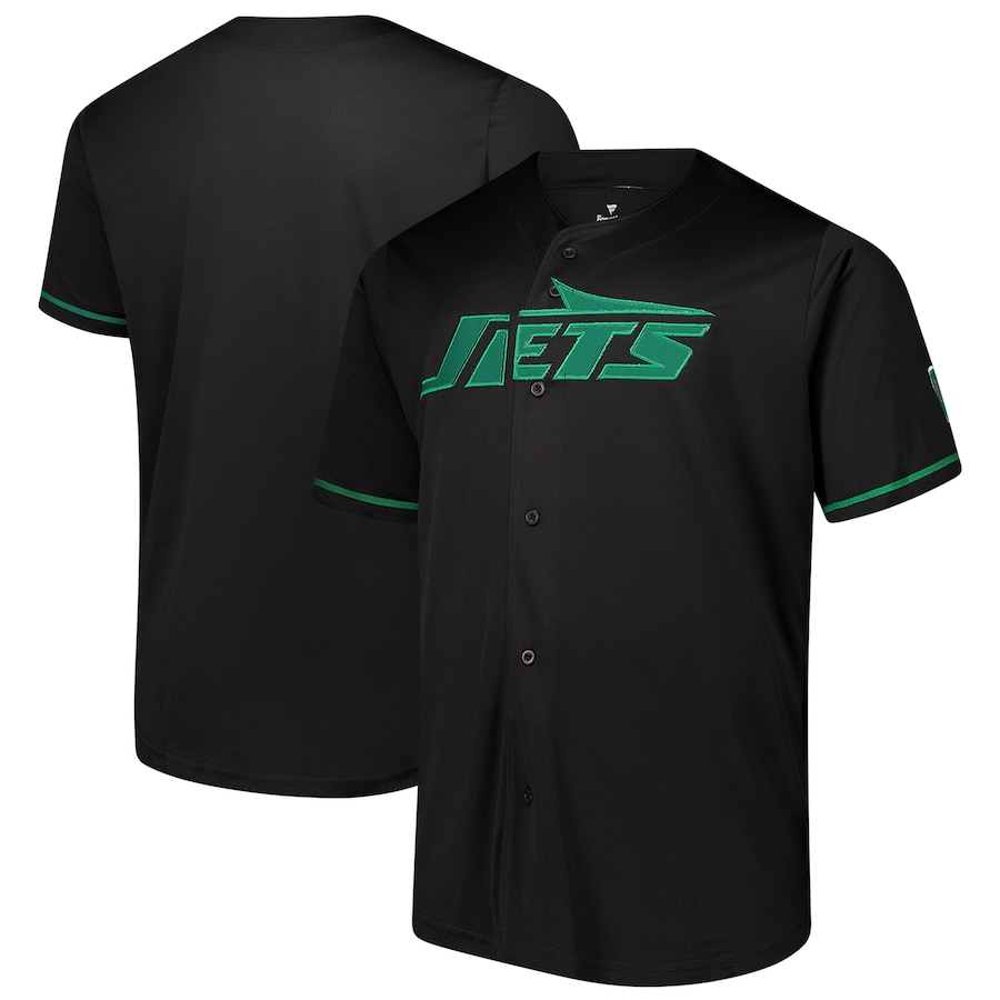 New York Jets Fanatics Pop Full-Button Jersey – Black