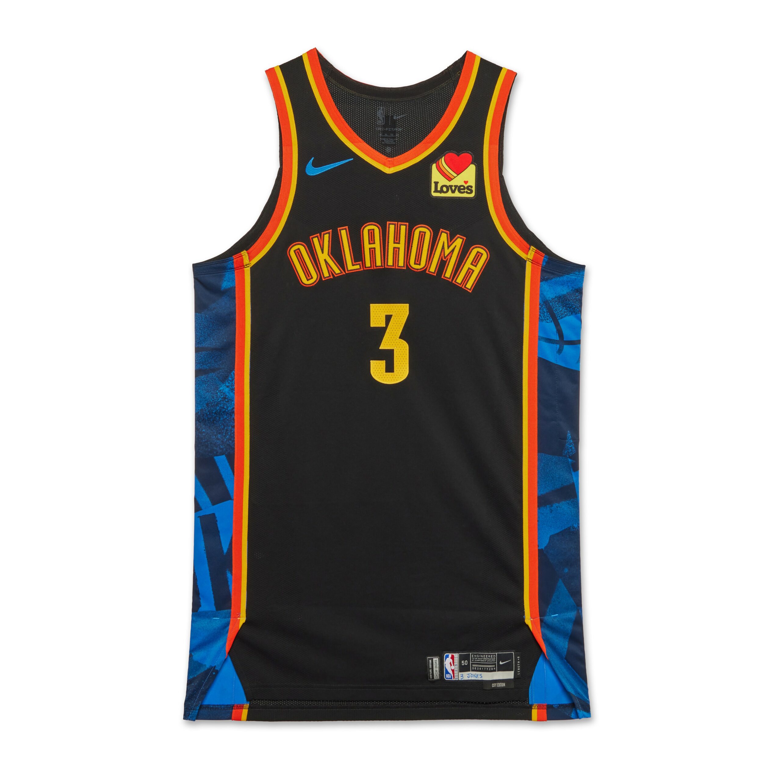 Dillon Jones Oklahoma City Thunder 2024-2025 Game Worn City Edition Jersey