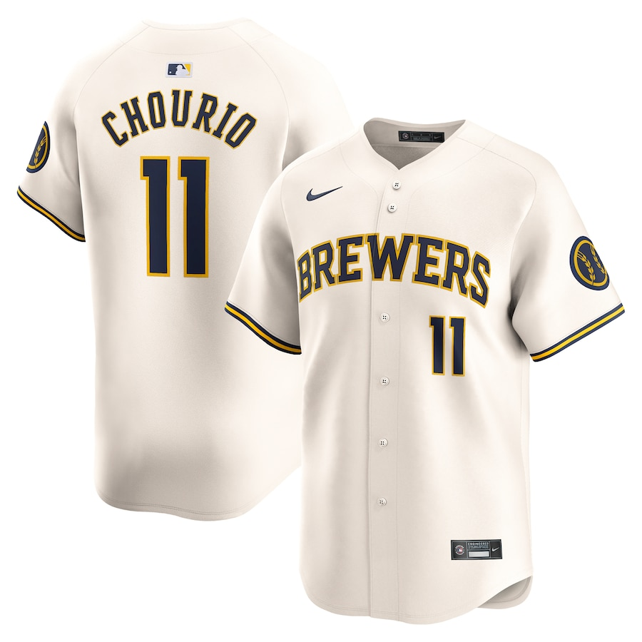 Jackson Chourio Milwaukee Brewers Nike Home Limited Player Jersey