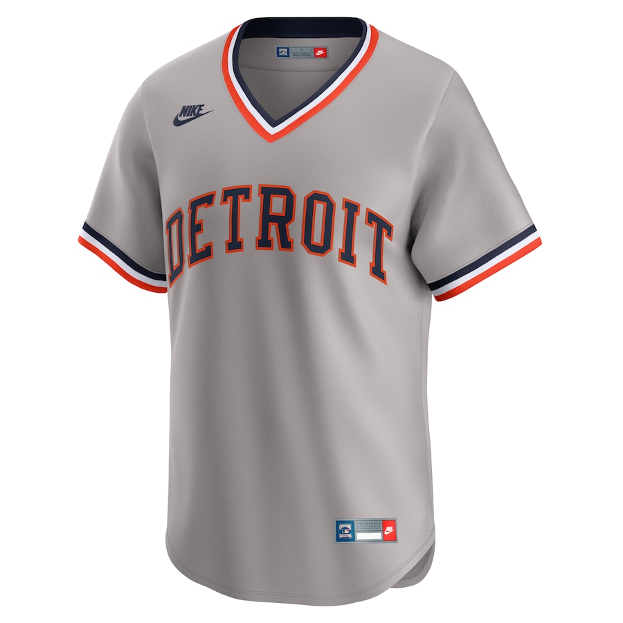 Men’s Detroit Tigers Nike Gray Cooperstown Collection Limited Jersey