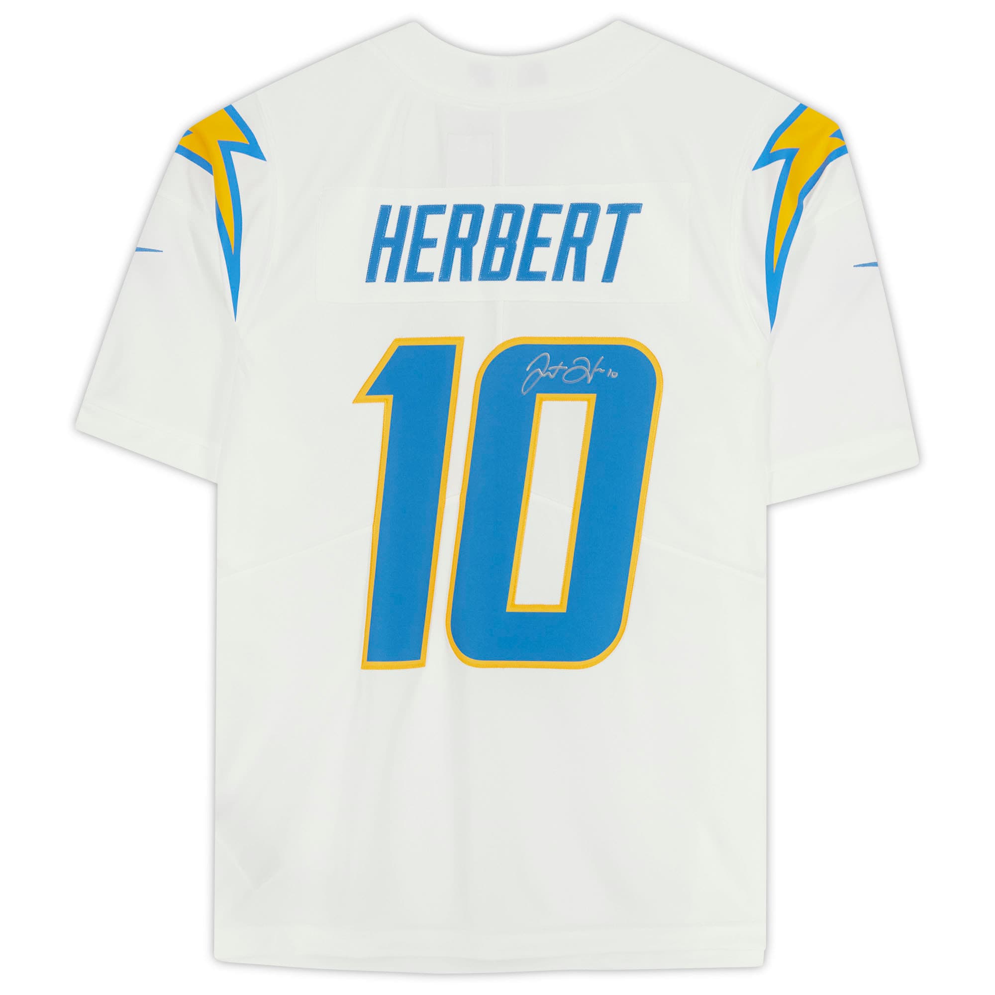 Justin Herbert Los Angeles Chargers Autographed White Nike Limited Jersey