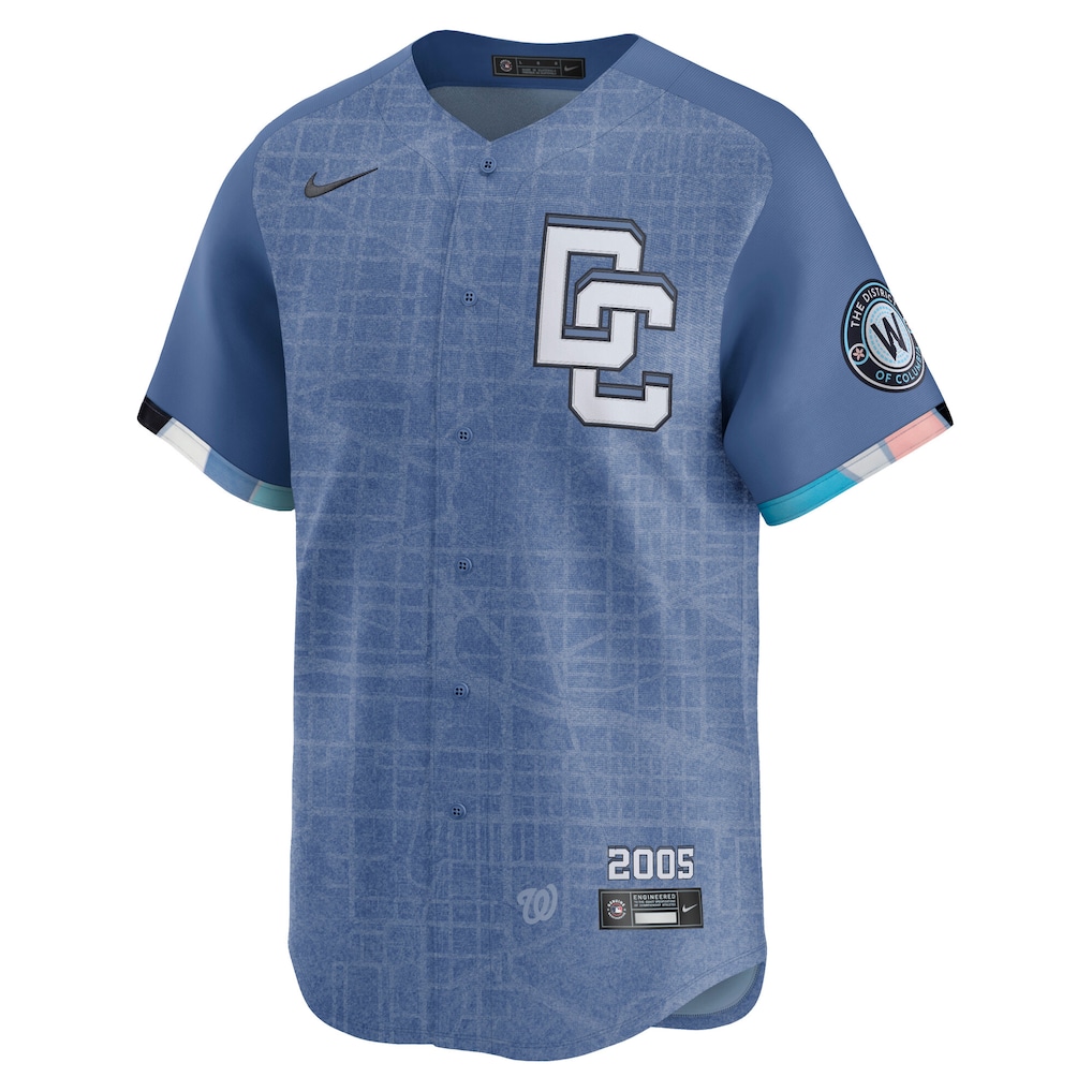 Men’s Washington Nationals CJ Abrams Nike Blue 2025 City Connect Limited Jersey