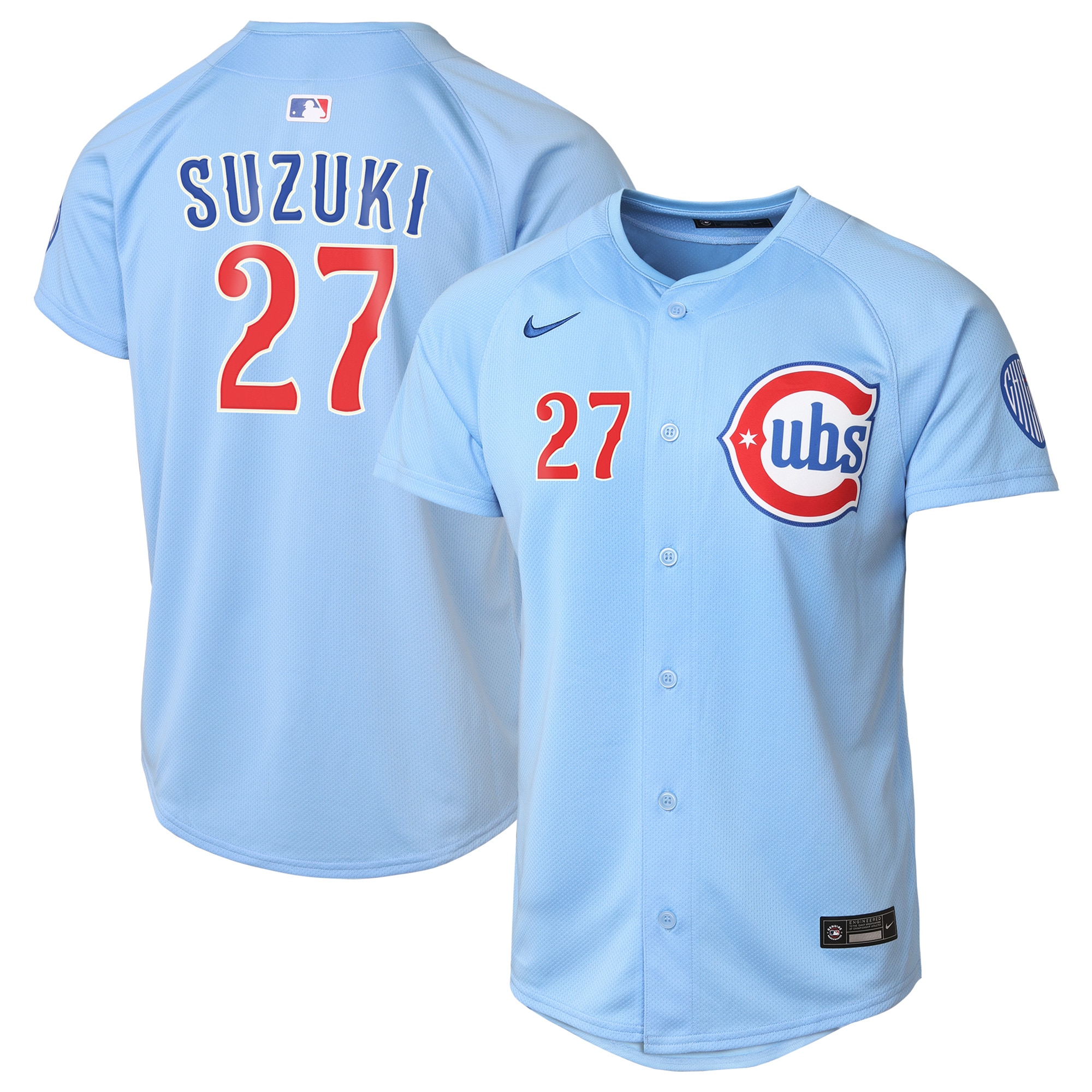 Chicago Cubs Dansby Swanson Nike Baby Blue 2nd Alternate Limited Player Jersey