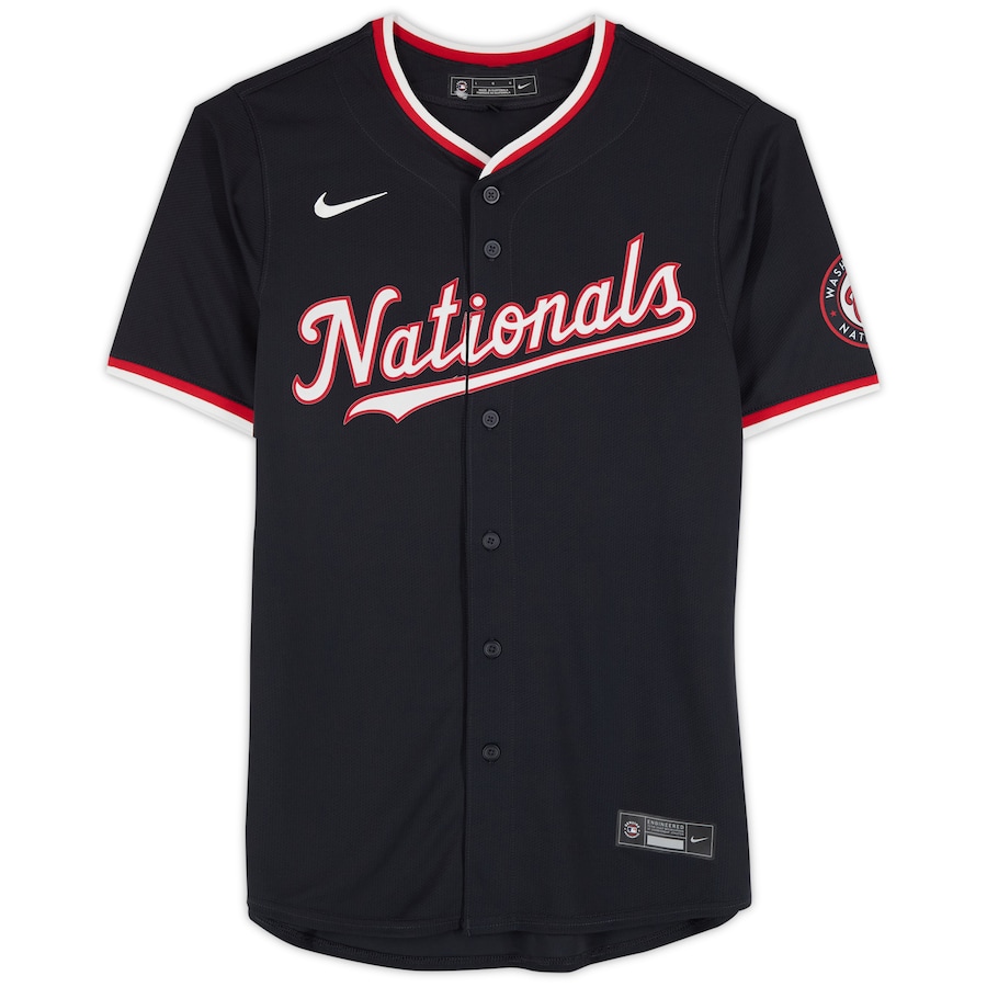 Dylan Crews Washington Nationals Autographed Fanatics Authentic Nike Alternate Navy Replica Jersey