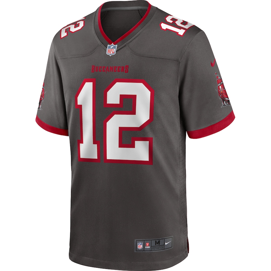 Tom Brady Tampa Bay Buccaneers Nike Alternate Game Jersey – Pewter