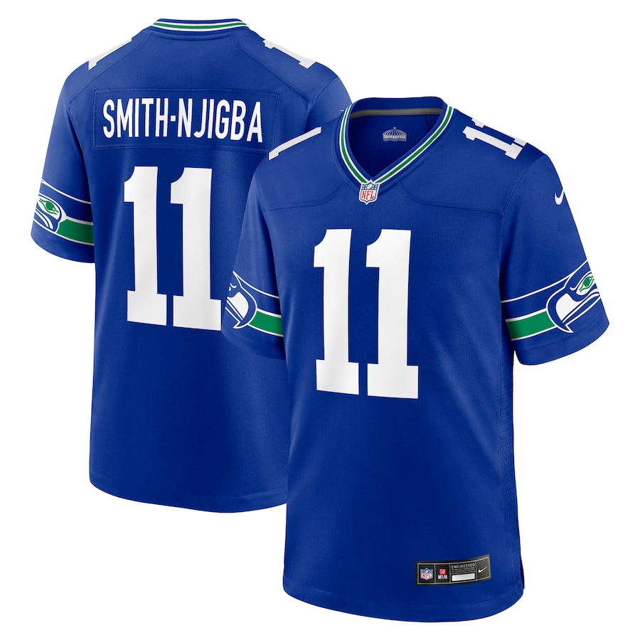Jaxon Smith-Njigba Seattle Seahawks Nike Throwback Player Game Jersey – Royal