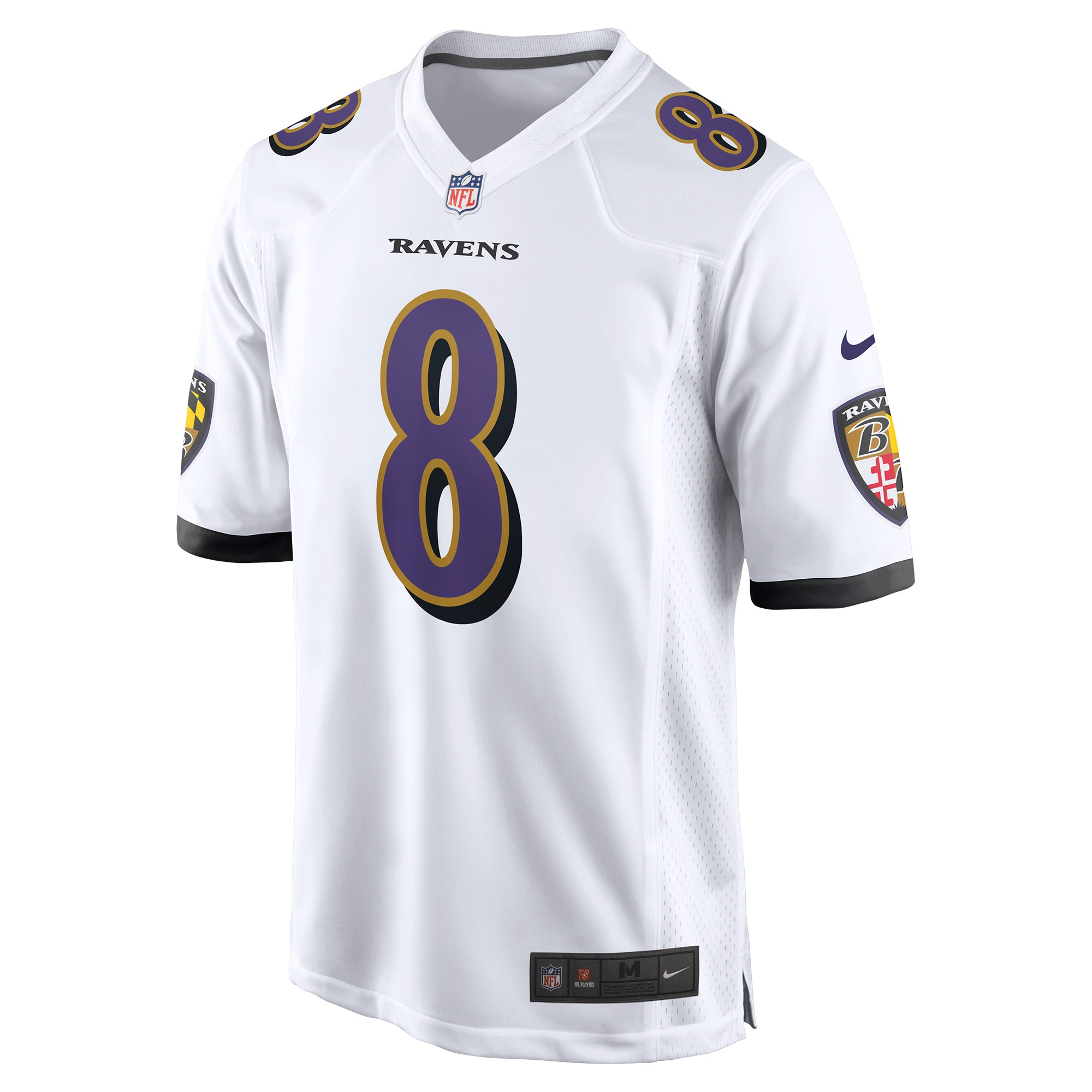 Baltimore Ravens Lamar Jackson Nike White Game Jersey