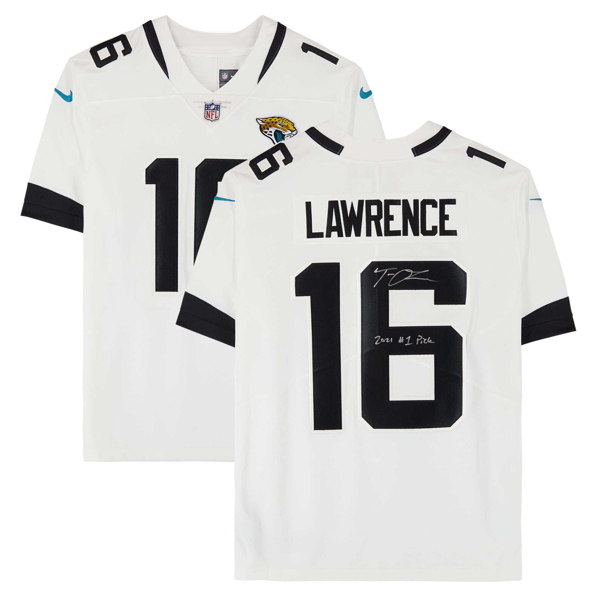 Trevor Lawrence Jacksonville Jaguars Autographed White Nike Limited Jersey