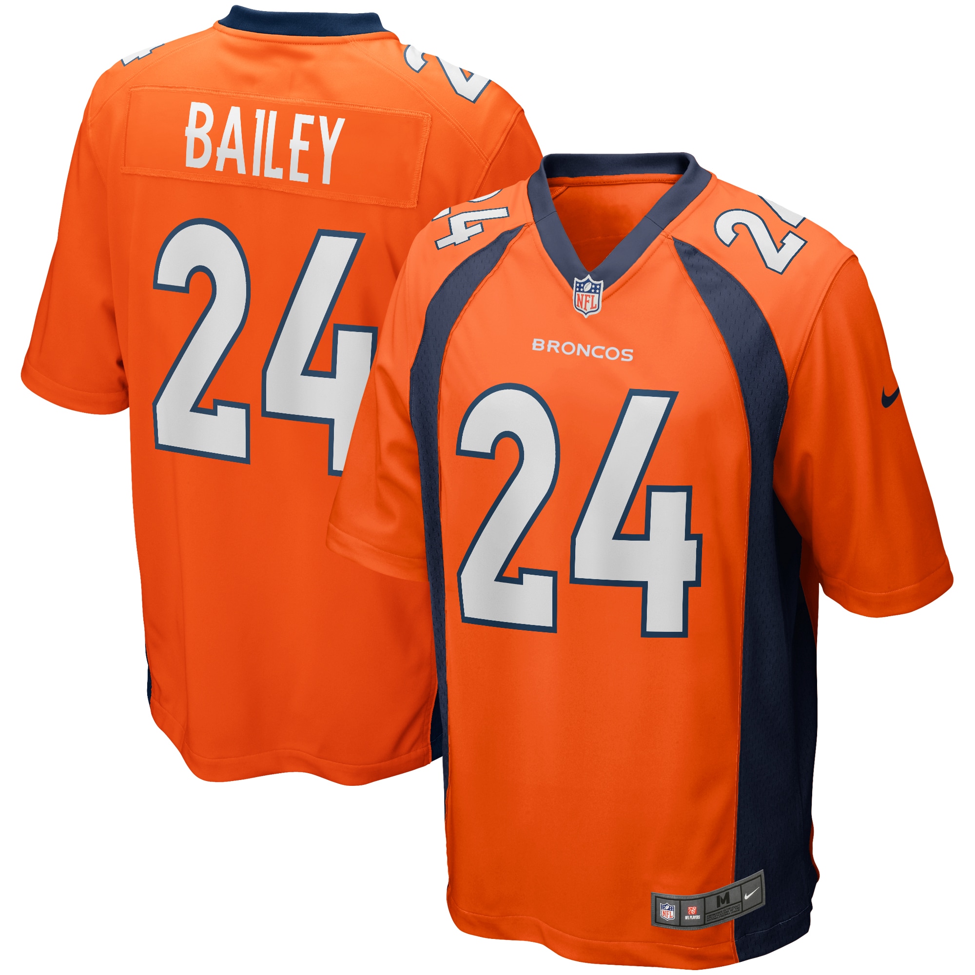 Denver Broncos Champ Bailey Nike Orange Game Retired Player Jersey