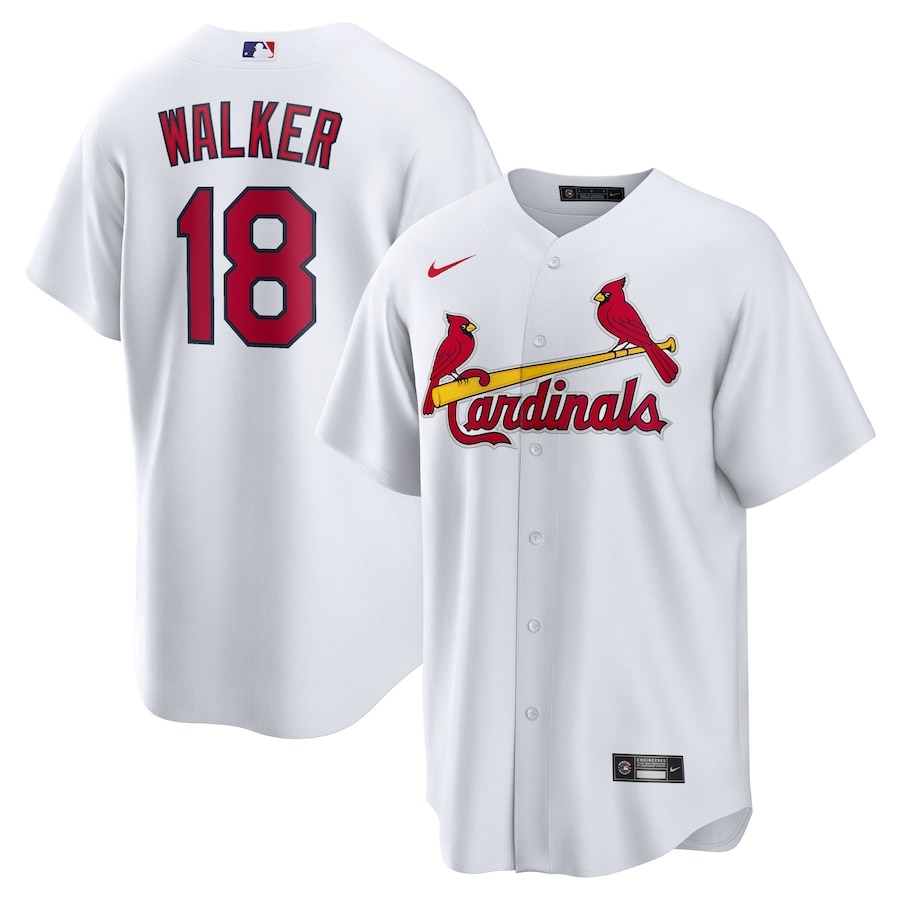 Men’s St. Louis Cardinals Jordan Walker Nike White Home Official Replica Player Jersey