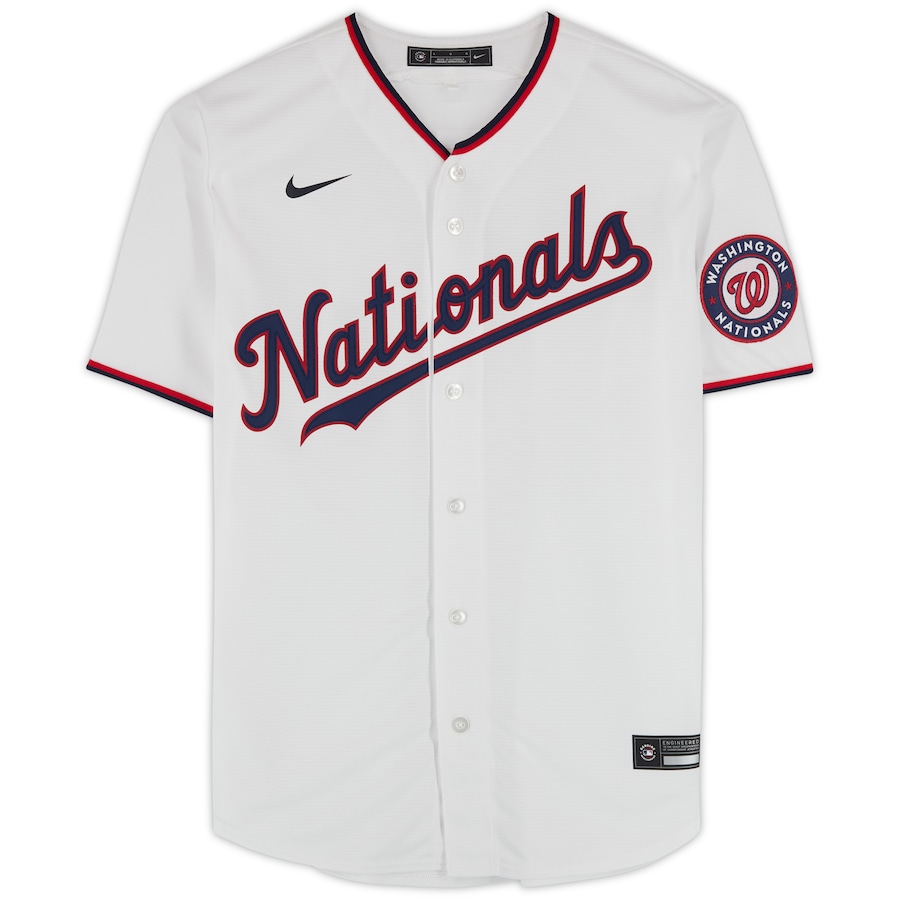 Dylan Crews Washington Nationals Autographed Fanatics Authentic Nike White Replica Jersey