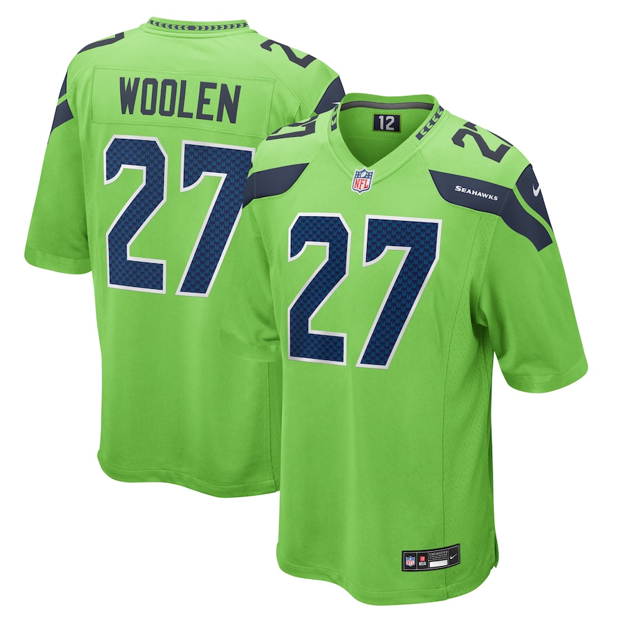 Tariq Woolen Seattle Seahawks Nike Game Jersey – Neon Green