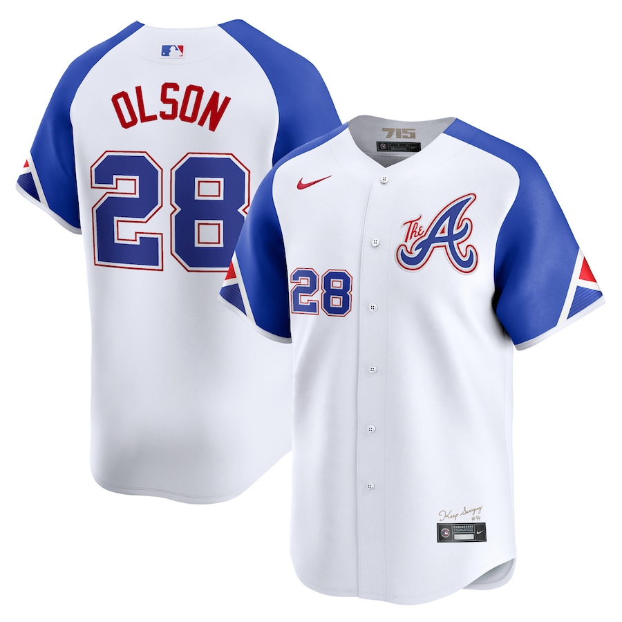 Atlanta Braves Matt Olson Nike White City Connect Limited Player Jersey