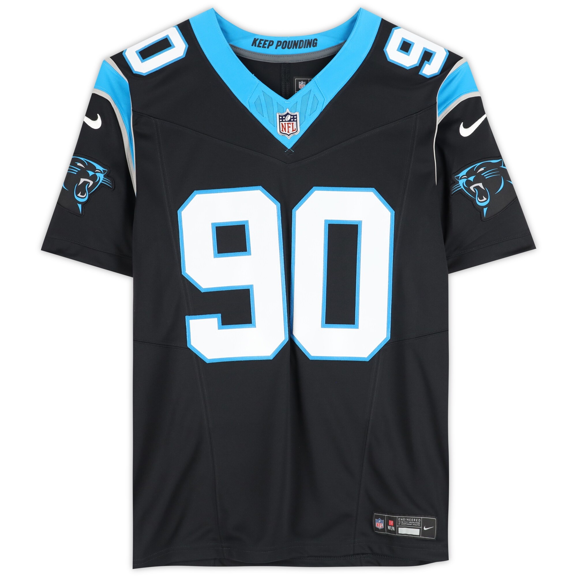 Julius Peppers Carolina Panthers Autographed Nike Black Authentic Jersey