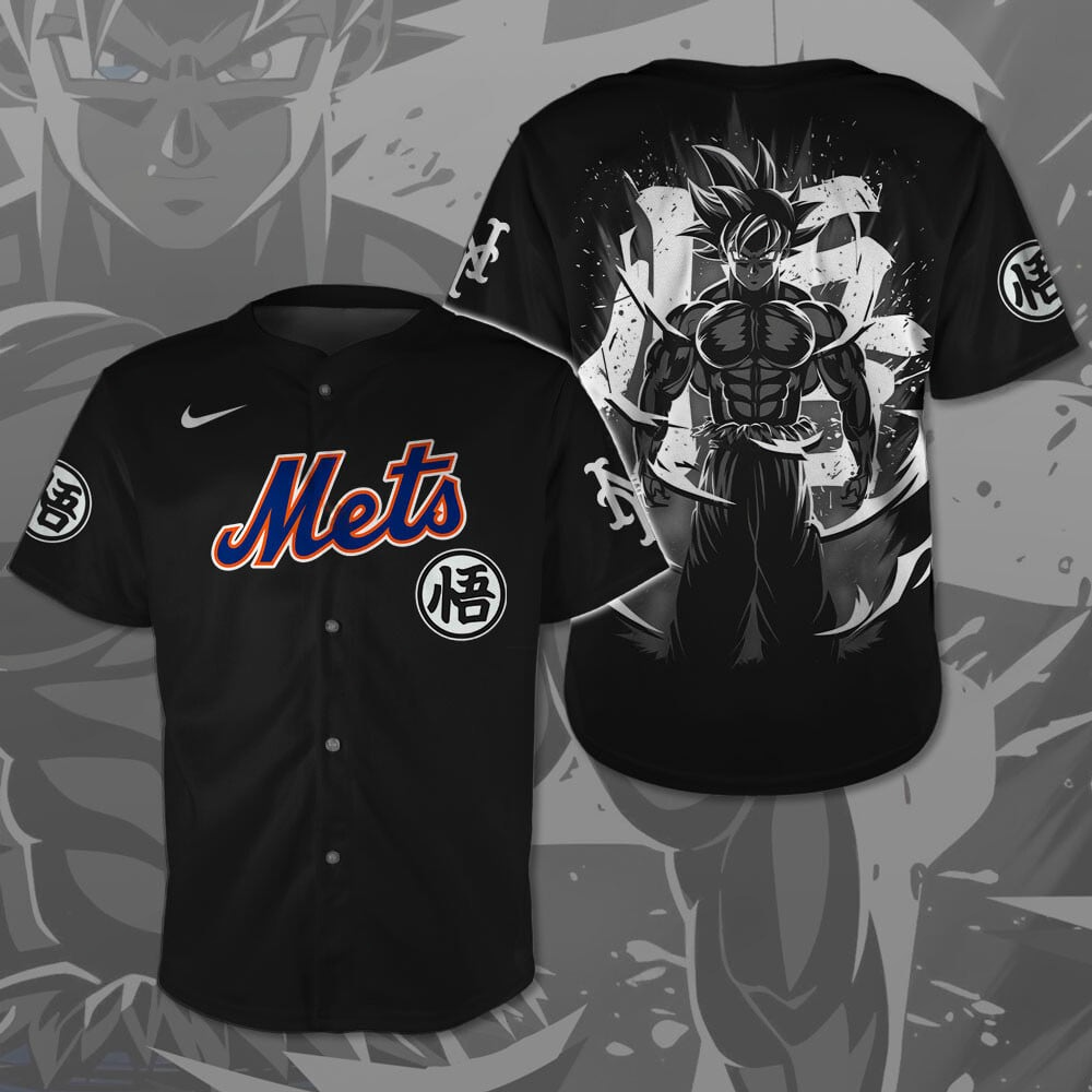 New York Mets x Dragon Ball Saiyan Spirit MLB Anime Baseball Jersey