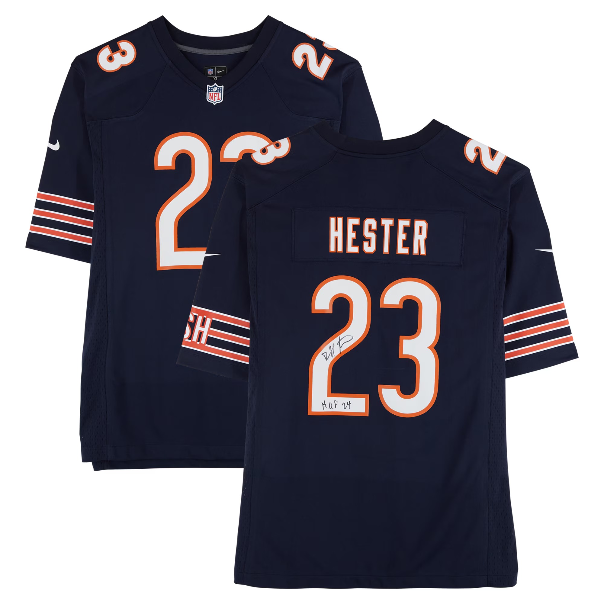Devin Hester Chicago Bears Autographed Navy Nike Game Jersey