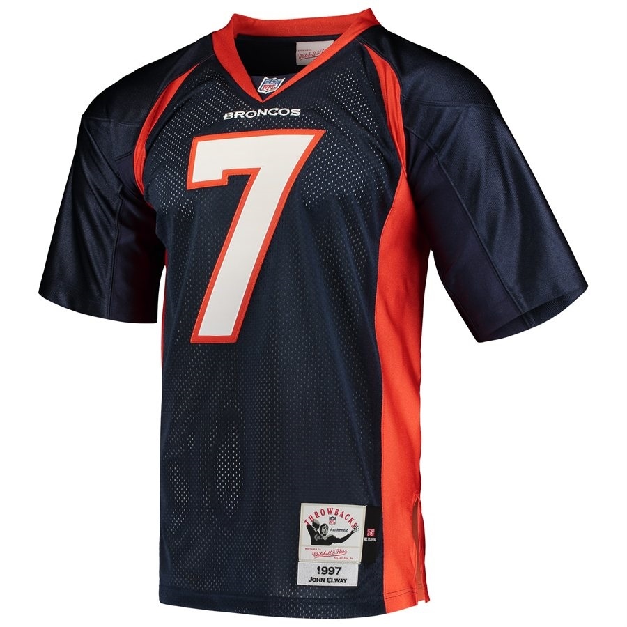 Denver Broncos John Elway Mitchell & Ness Navy 1997 Authentic Throwback Retired Player Jersey
