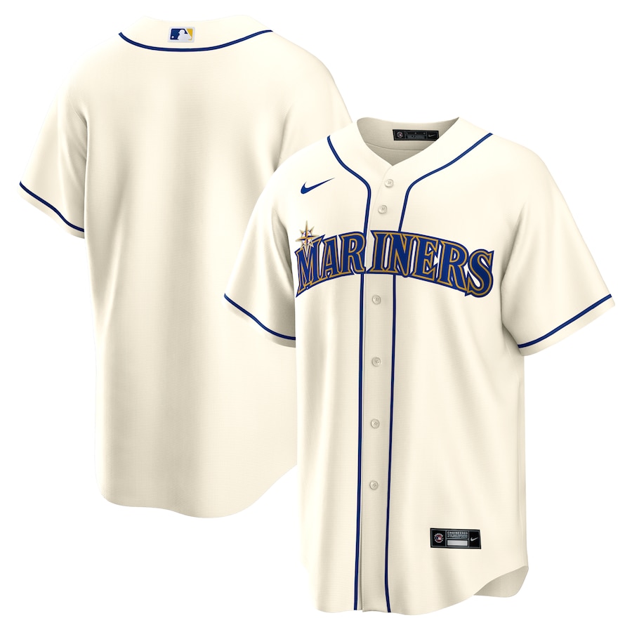 Seattle Mariners Nike Alternate Replica Team Jersey – Cream