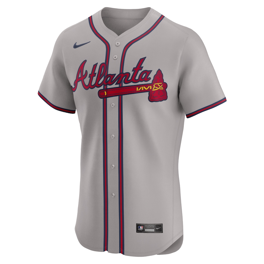 Atlanta Braves Ronald Acuña Jr. Nike Gray Road Elite Player Jersey