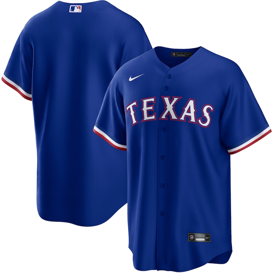 Texas Rangers Nike Alternate Replica Team Logo Jersey – Royal