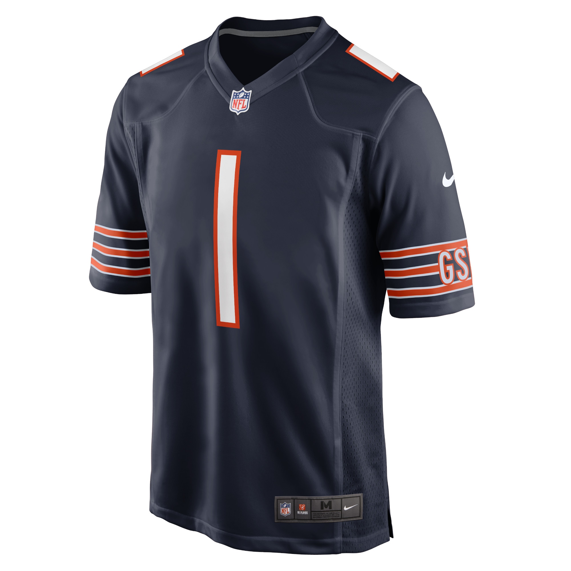 Chicago Bears Justin Fields Nike Navy Player Game Jersey