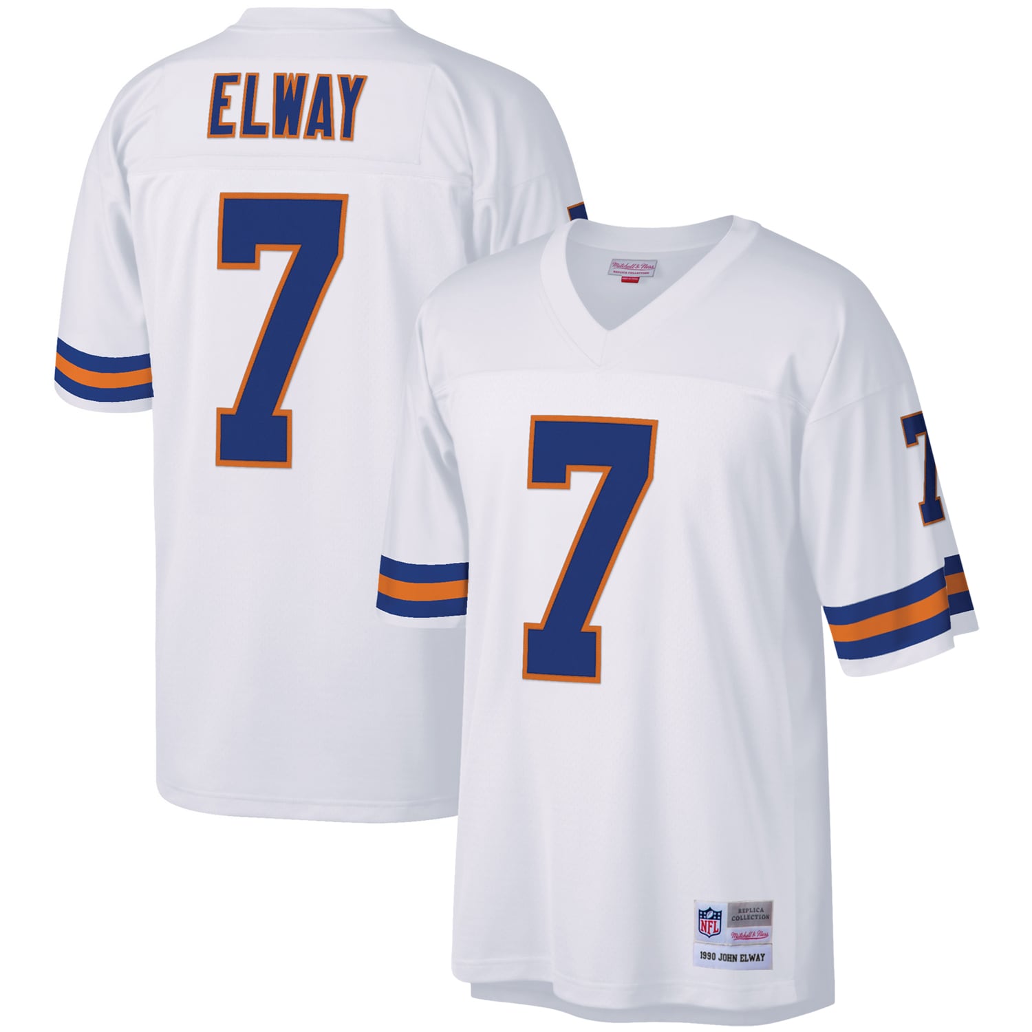 Denver Broncos John Elway Mitchell & Ness White 1990 Legacy Replica Jersey