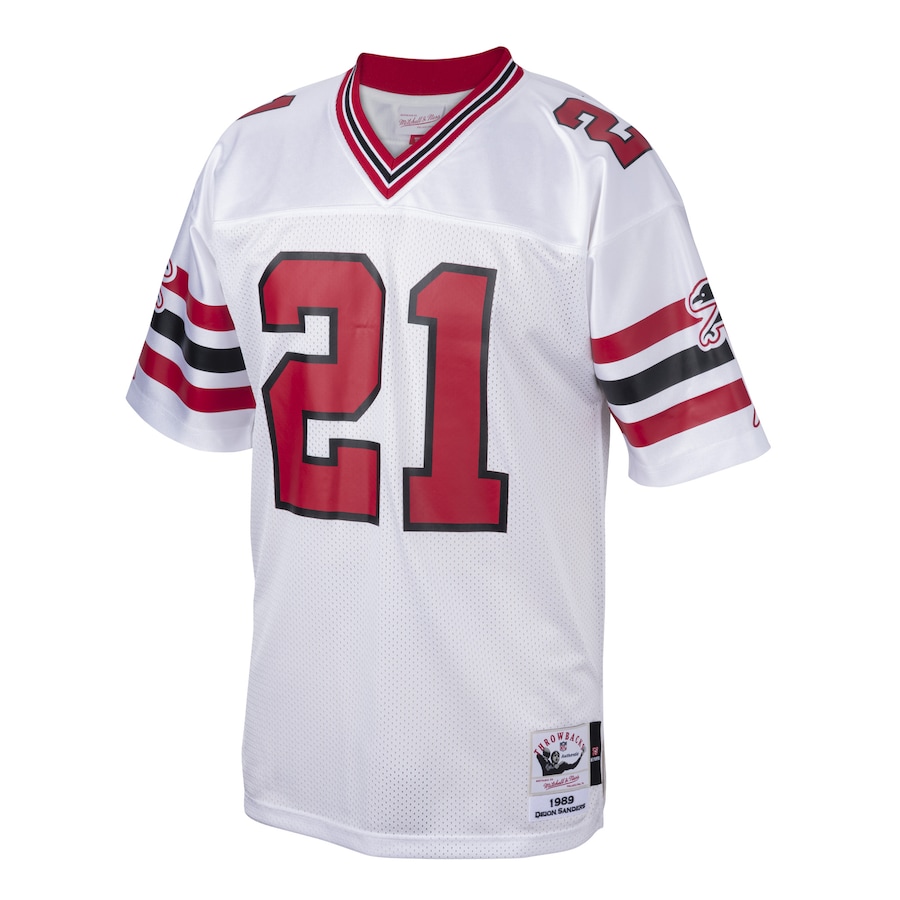 Atlanta Falcons 1989 Deion Sanders Mitchell & Ness White Authentic Throwback Retired Player Jersey