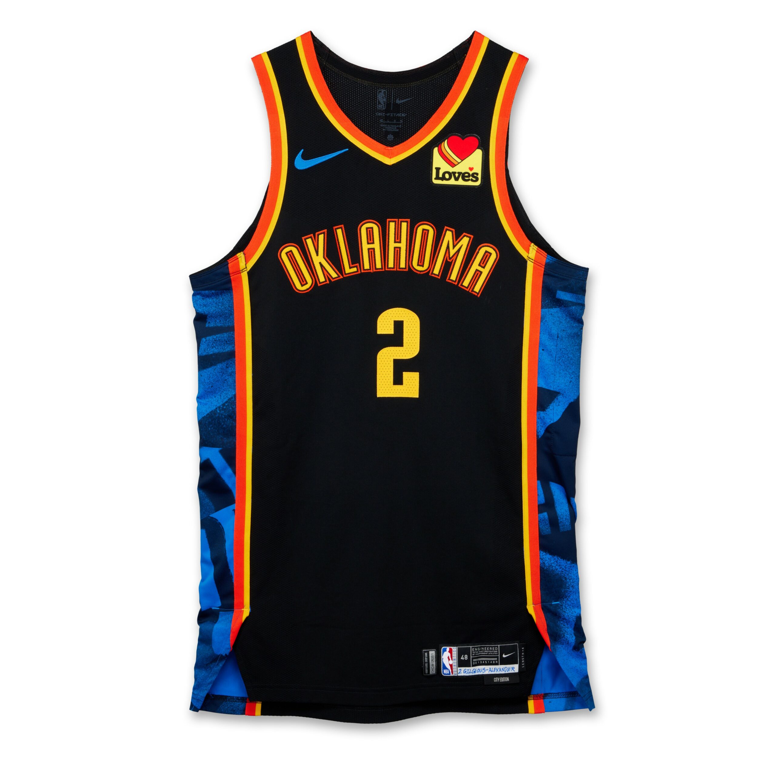 Shai Gilgeous-Alexander Oklahoma City Thunder 2024-2025 Game Worn City Edition Jersey