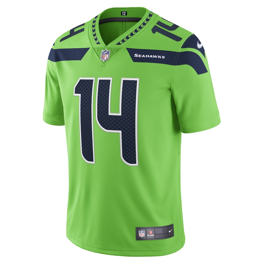 DK Metcalf Seattle Seahawks Nike Vapor Limited Player Jersey – Neon Green