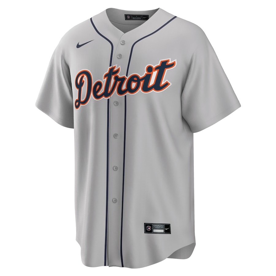 MLB Men’s Detroit Tigers Miguel Cabrera Nike Gray Road Replica Player Name Jersey