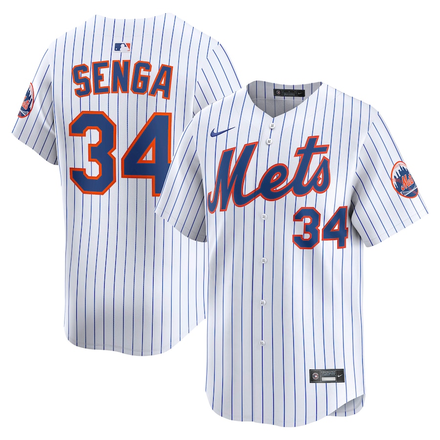 Men’s New York Mets Kodai Senga Nike White Home Limited Player Jersey