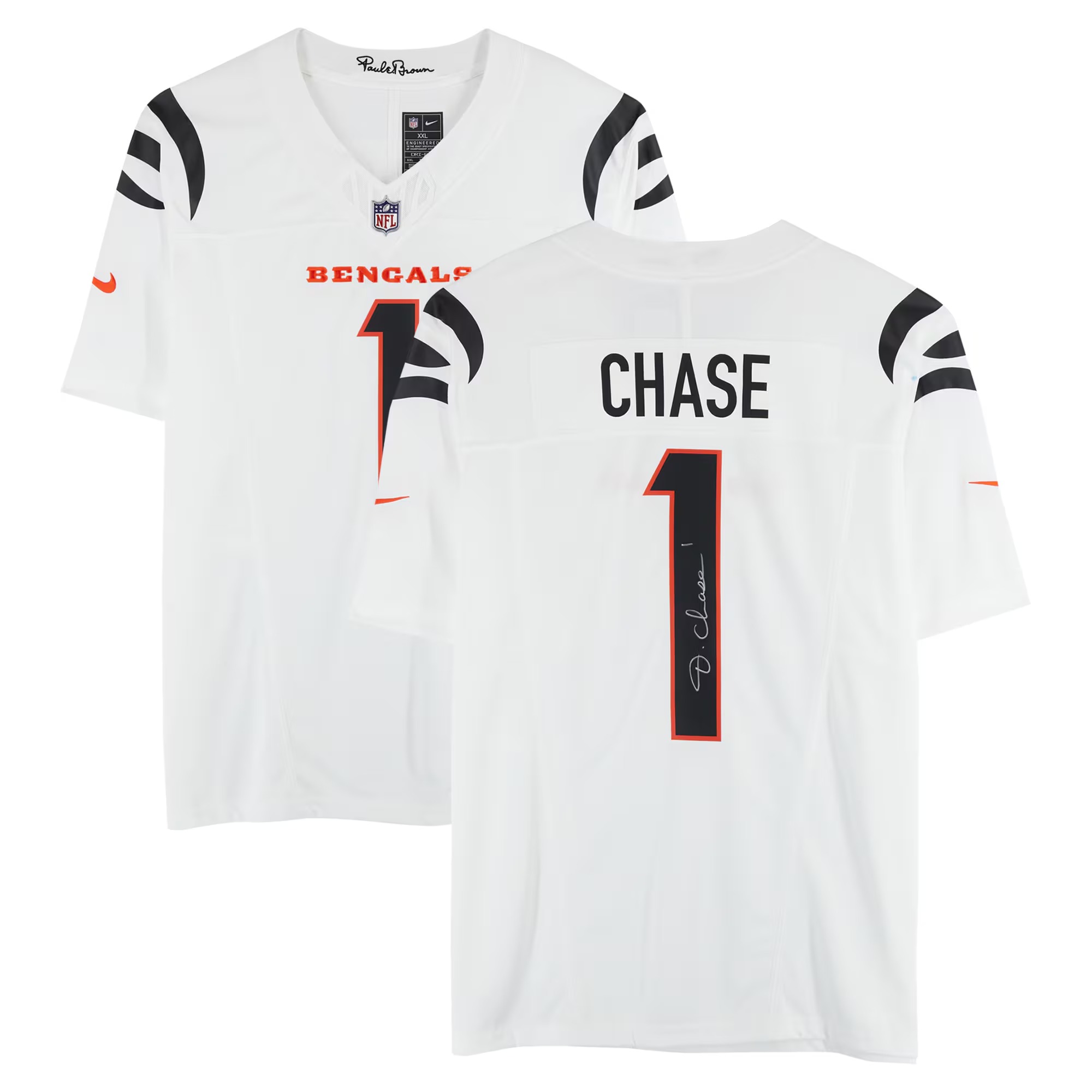 Ja’Marr Chase Cincinnati Bengals Autographed White Nike Jersey