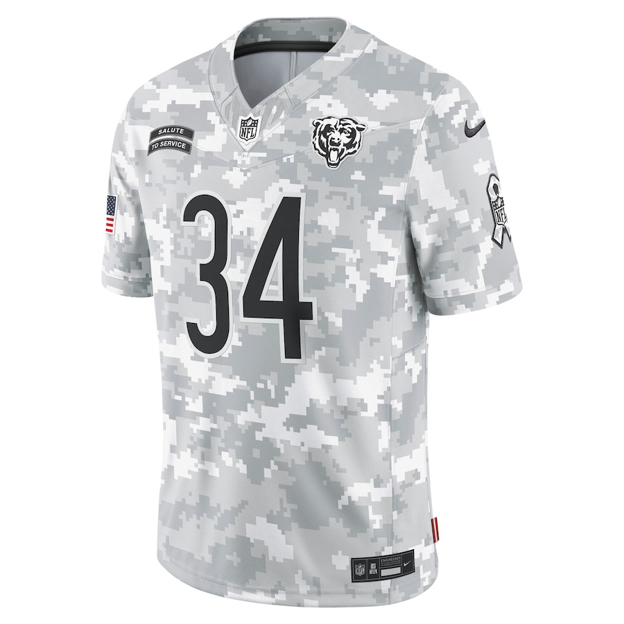 Chicago Bears Walter Payton Nike Arctic Camo 2024 Salute to Service Retired Player Limited Jersey