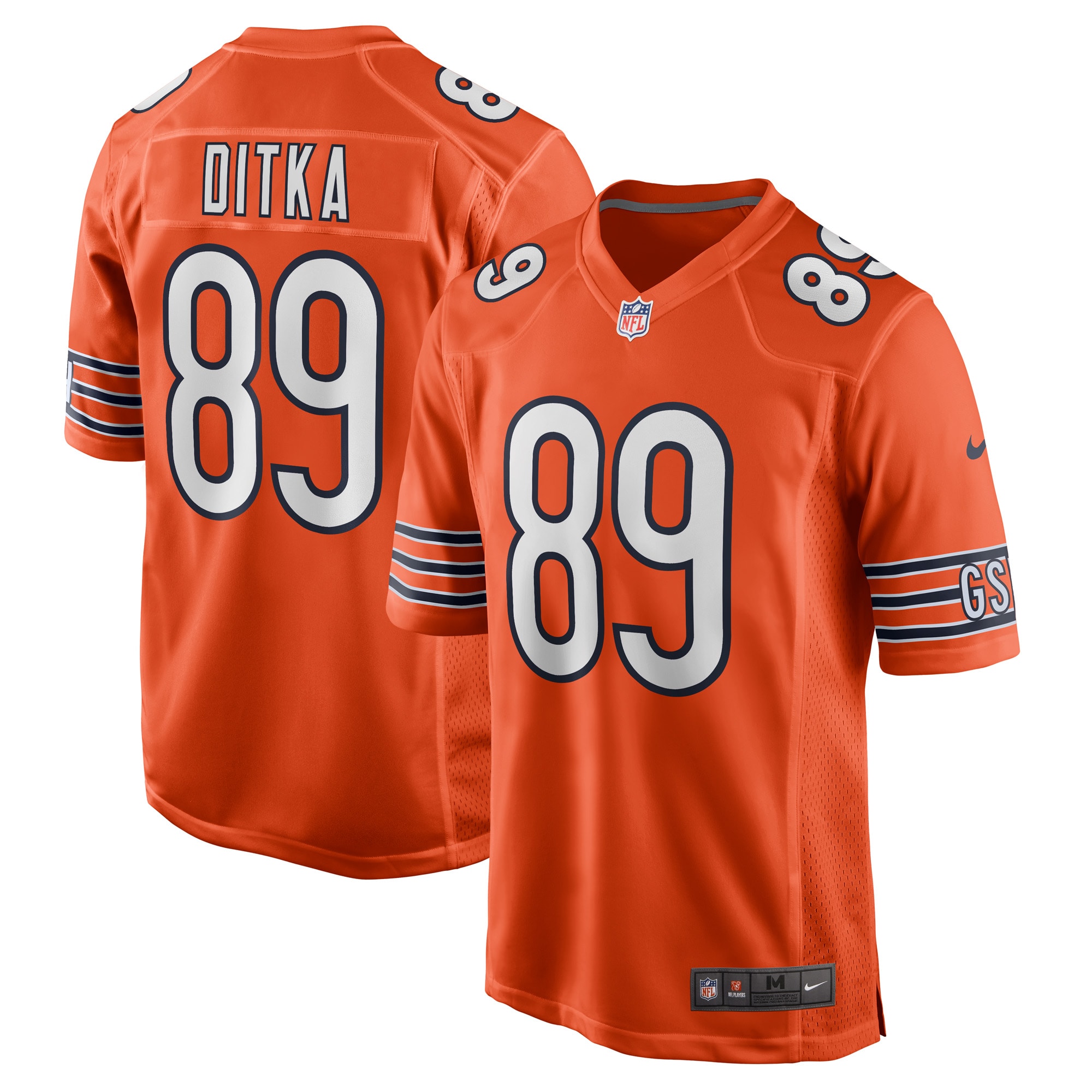 Chicago Bears Mike Ditka Nike Orange Retired Player Jersey