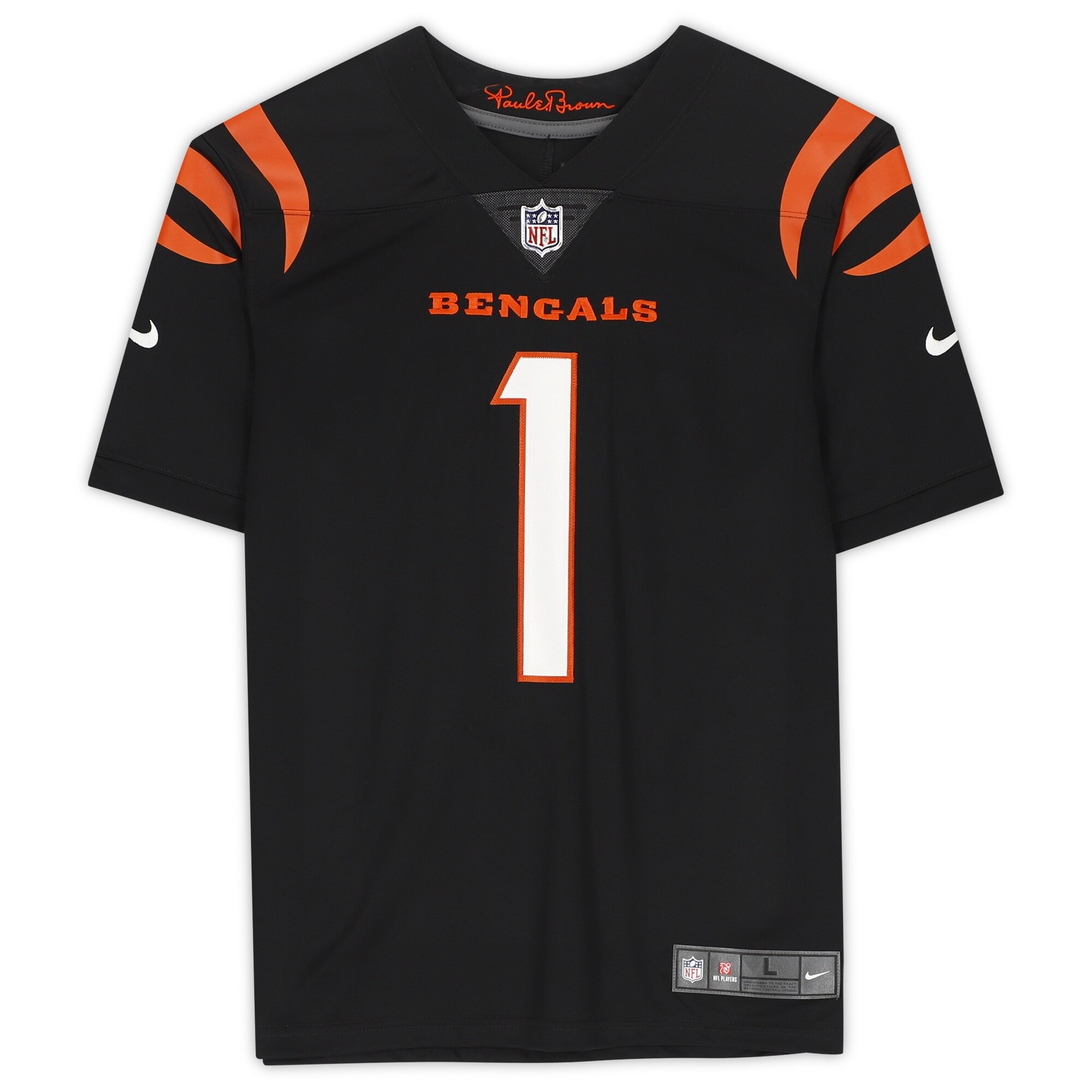 Ja’Marr Chase Cincinnati Bengals Autographed Black Nike Jersey