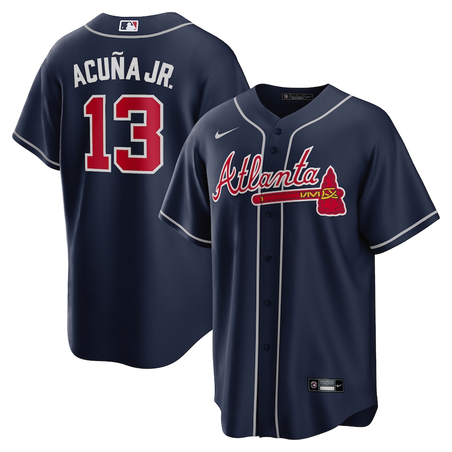 Atlanta Braves Ronald Acuña Jr. Nike Navy Alternate Limited Player Jersey