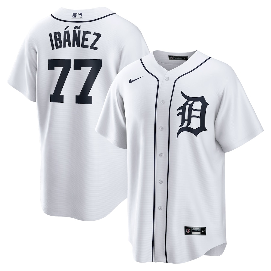 MLB Men’s Detroit Tigers Andy Ibáñez Nike White Home Replica Player Jersey
