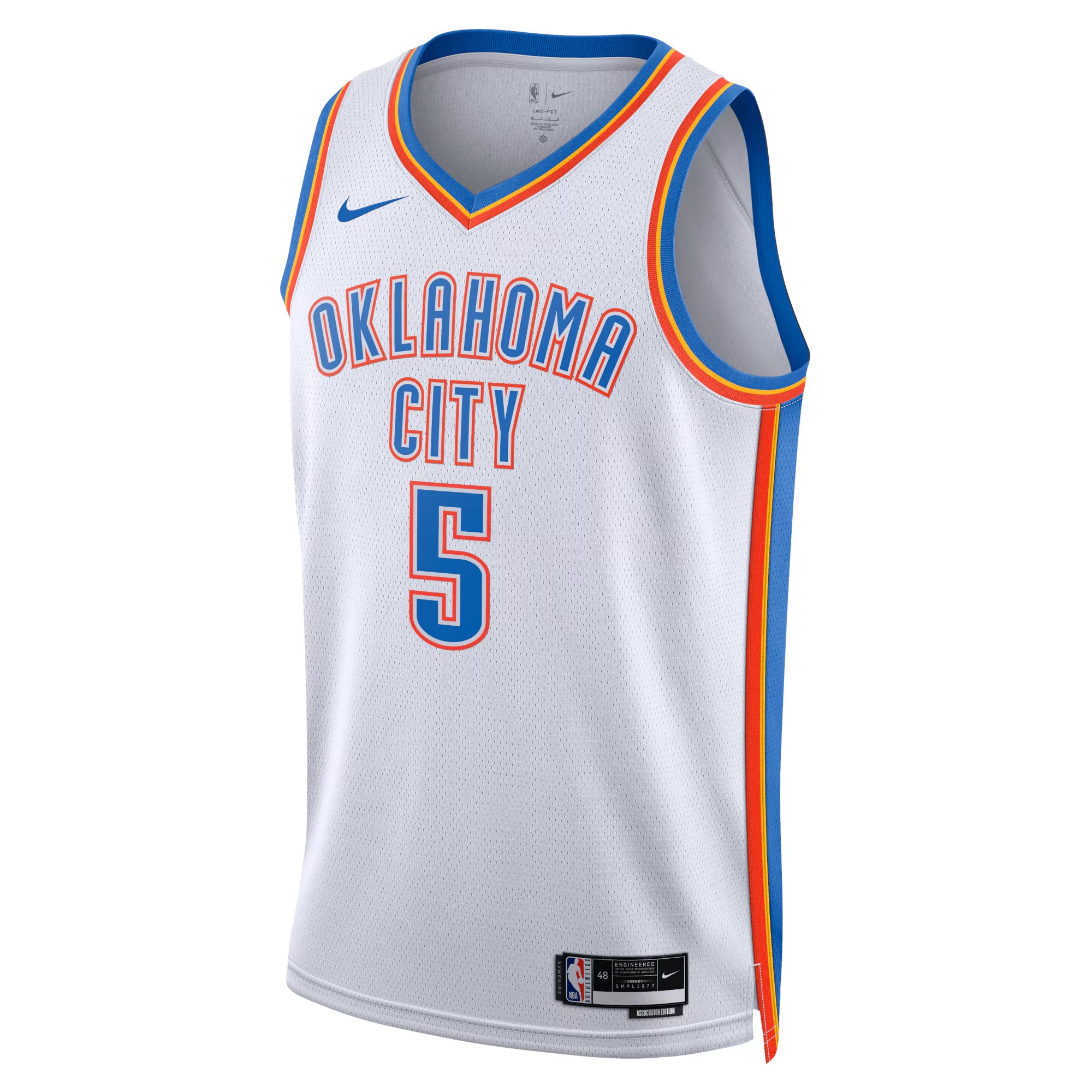 Oklahoma City Thunder Nike Association Edition Swingman Jersey – White